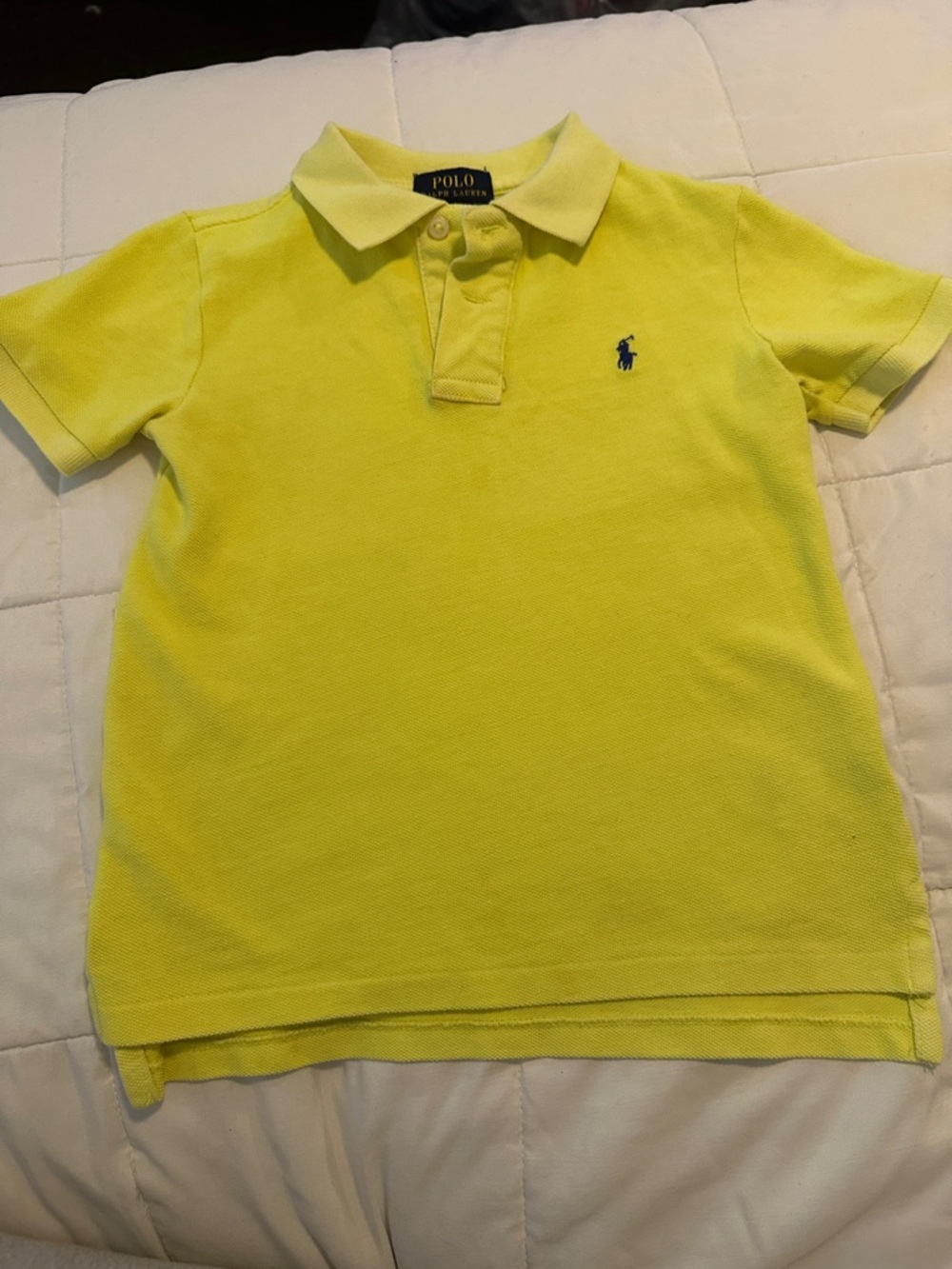 Polo by Ralph Lauren Boys Neon Yellow Short-Sleeve Polo